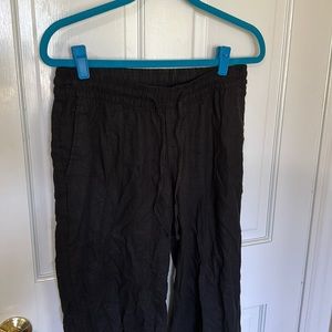 Black Linen Trouser Pants